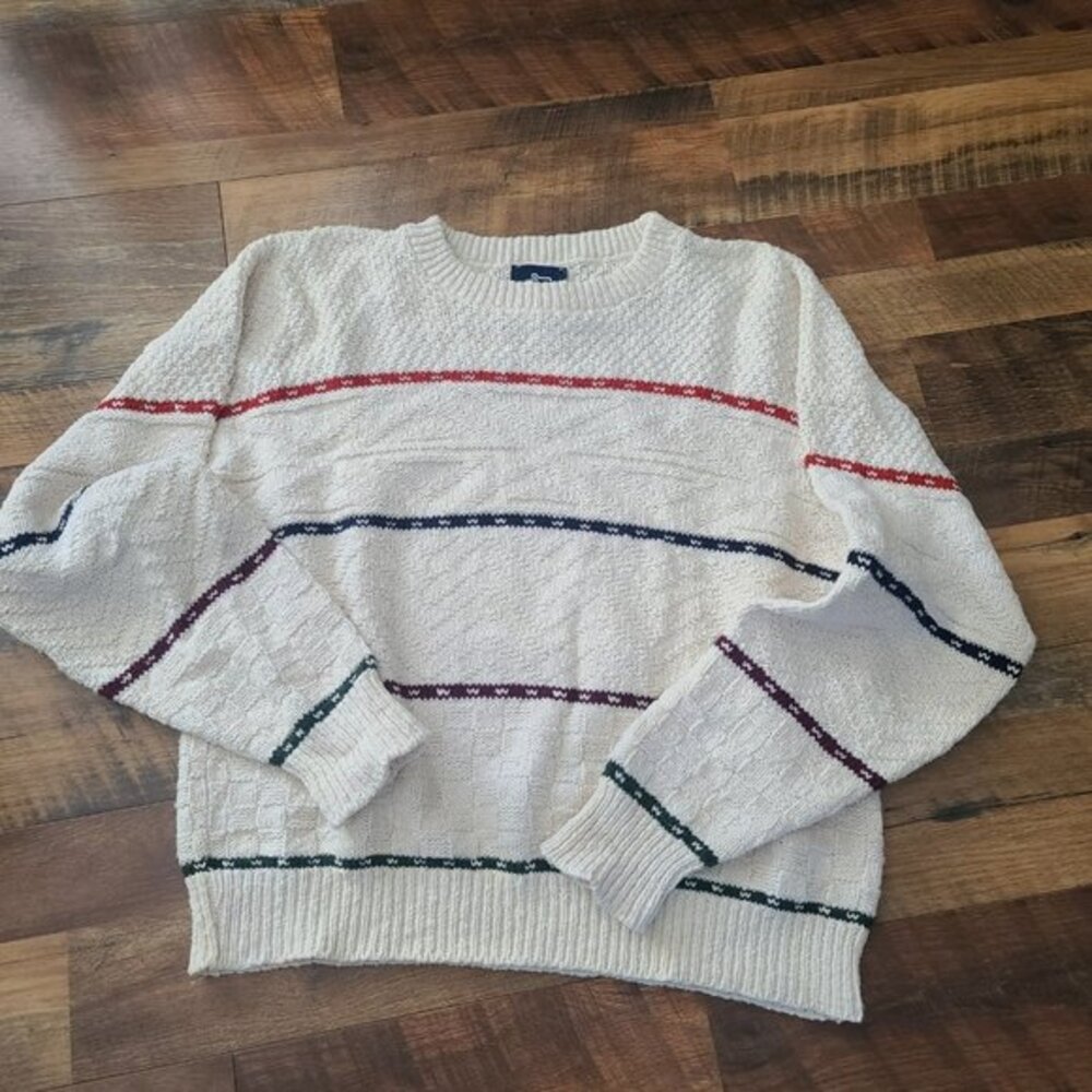 Vintage sweater Woolrich striped mens xl